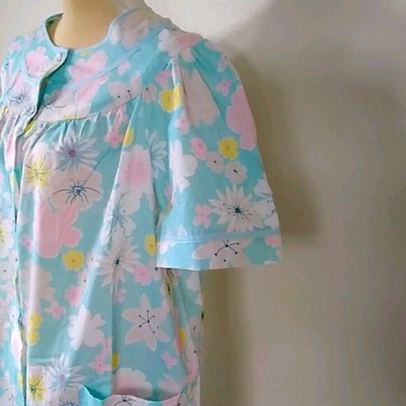 Moon Dance Floral Blue  Home Dress Size XL - Picture 5 of 10